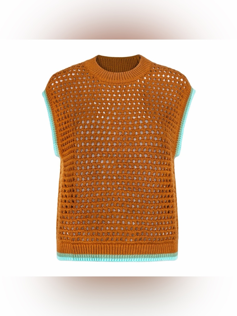 Sunshine Tienda Coastal Kennedy Sweater Vest in Brown, Size XS